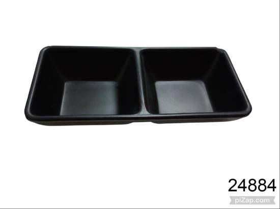 Imagen de COPETINERO MELAMINA NEGRO C/DIVISION 3X14,5X7CM 3.26